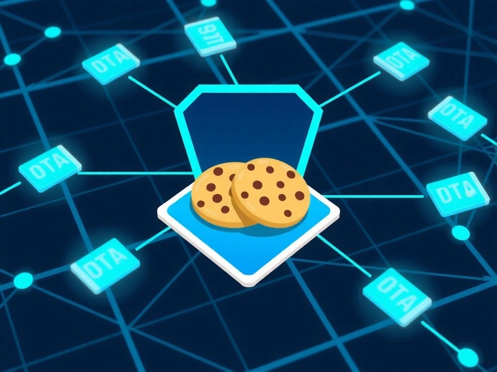 Rappresentazione visiva dei cookie digitali e della privacy online