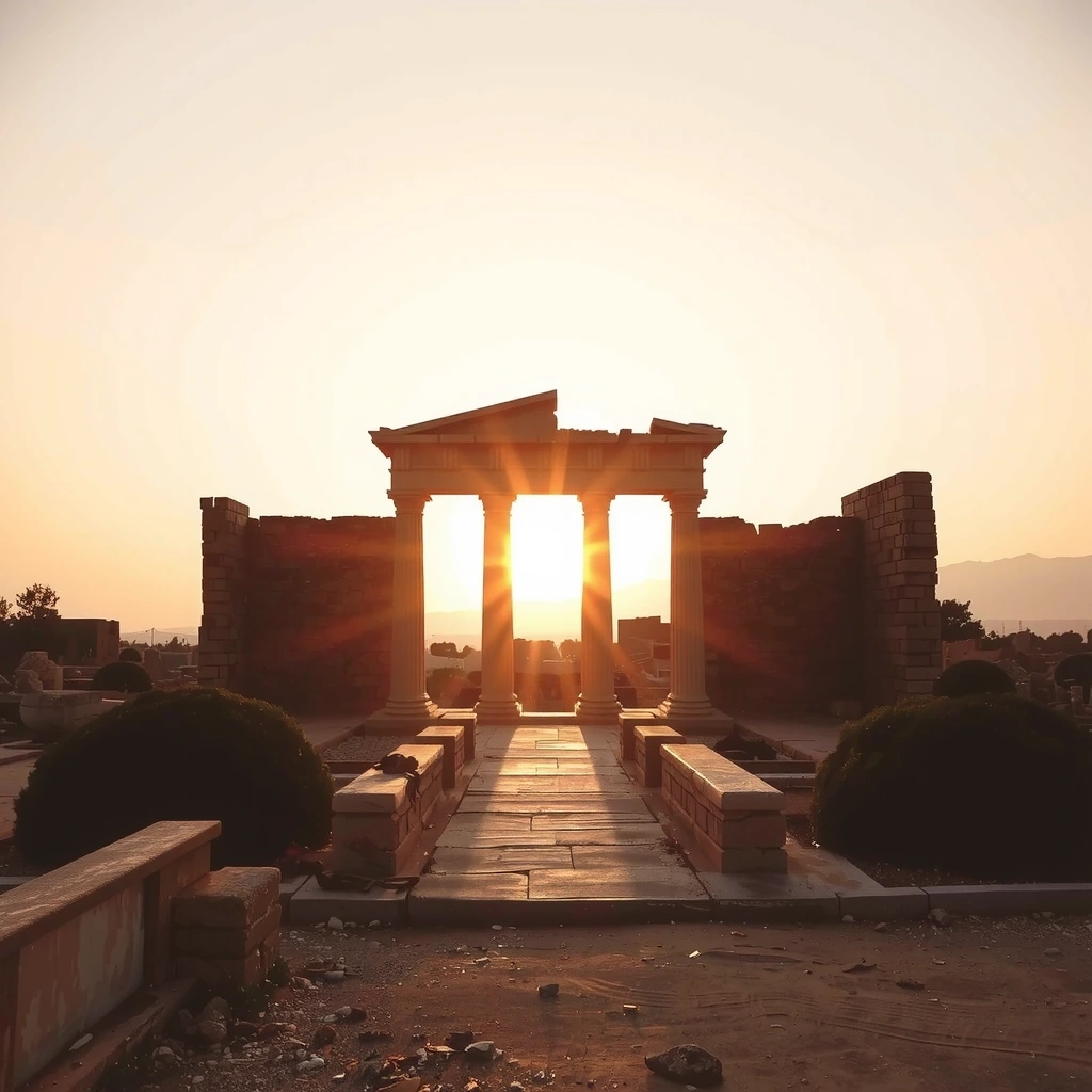 Città storica con antiche rovine